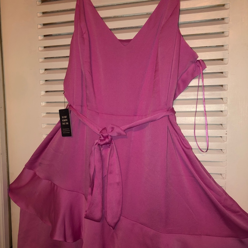 Express Satin Ruffled Romper